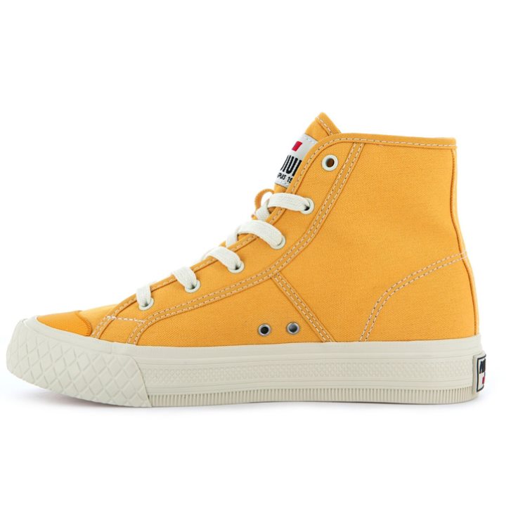 Palladium Palla Louvel High Tops Sneakers Dames Mosterdgeel | NL 18JYDUT